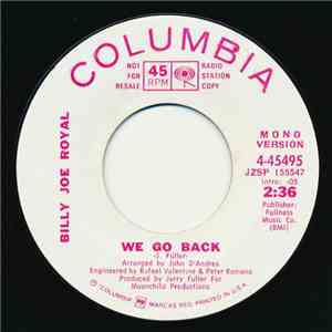 Billy Joe Royal - We Go Back download mp3 flac